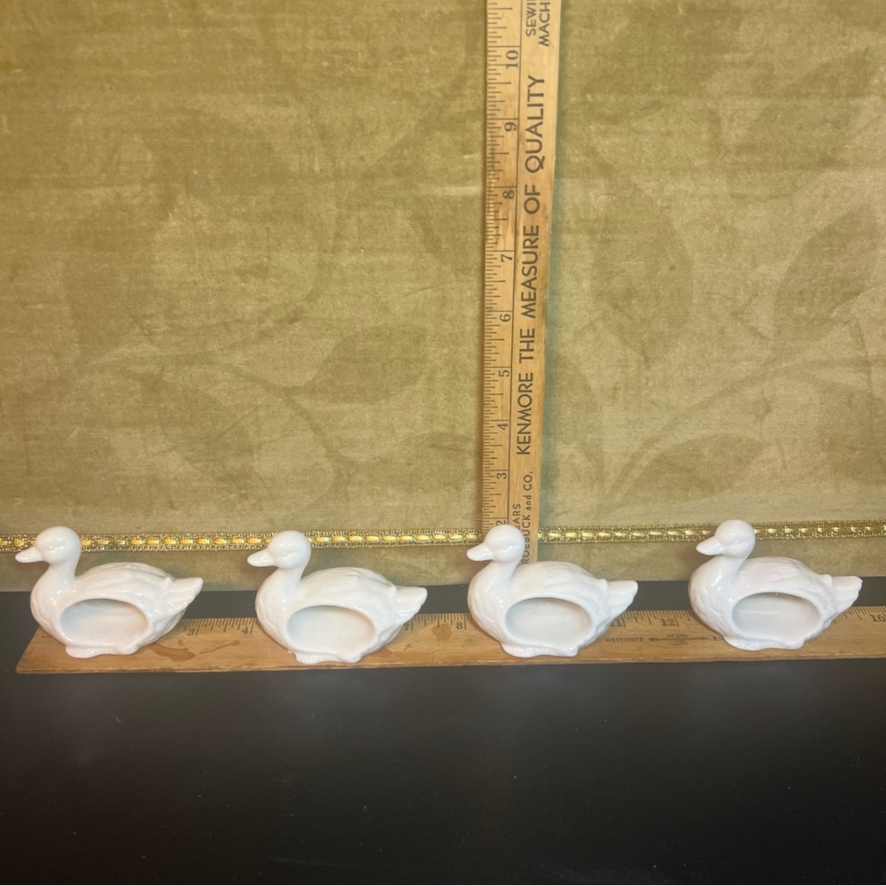Vintage Shafford Design #2083 Duck Shape Napkin Ring Set Of 4 - Picture 5 of 11